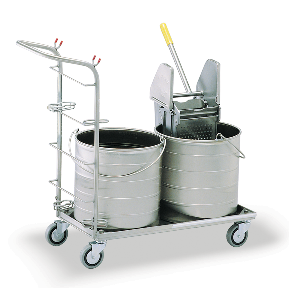 Trolley Cart with Double Bucket Set