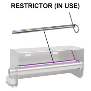 Restrictor for Toilet Paper Rolls
