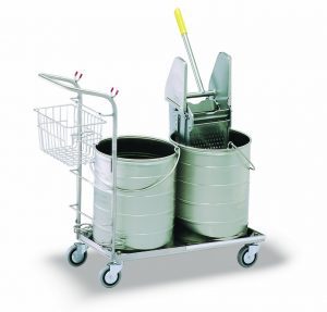 Mopping cleaning carrier double buckets