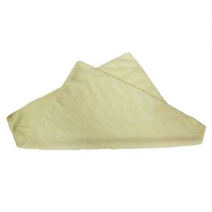 Yellow knitted microfiber towel